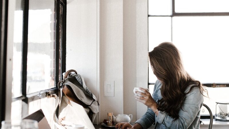 girl, woman, office