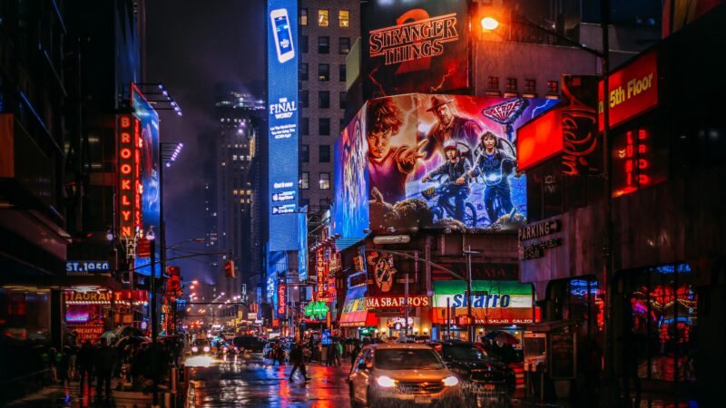 Stranger Things 2 Sign in City at Night