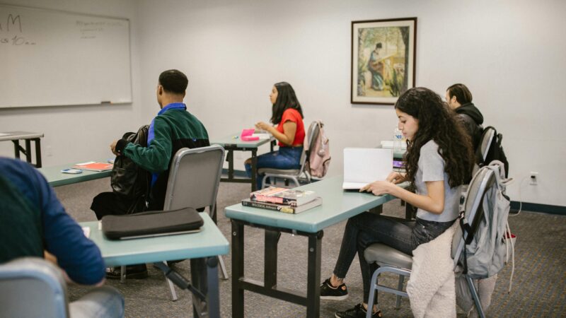 College Students Inside the Classroom